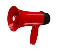 OUFEIJIA EUR Megafono Portatile con Sirena e Controllo del Volume for Allenatori, Sport Cheerleading(Rot)