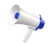 OUFEIJIA EUR Megafono Portatile con Sirena e Controllo del Volume for Allenatori, Sport Cheerleading(Wit)