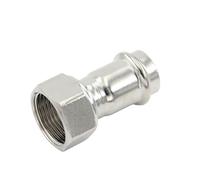 OUFEIJIA EUR Raccordi for Tubi dell'Acqua Diritti Passanti con Filettatura Interna a Doppia Pressione in Acciaio Inossidabile 316, connettore Idraulico(DN20*1/2)