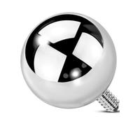 OUFER Body Piercing 14G Replacement Balls for Piercing Jewelry Externally Internally Threaded Surgical Steel Balls Industrial Barbell Tongue Nipple Navel Belly Button Piercing Bar Rings 5MM