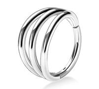 OUFER Body Piercing 16 g per cartilagine, conchiglia, elica, anello a cerniera in acciaio chirurgico 316L, setto nasale, trago, daith, Acciaio inossidabile