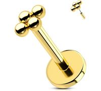 OUFER Body Piercing 16G/18G Labret Piercing Jewellery Threadless Helix Earrings Lip Stud Bars Titanium Tragus Conch Cartilage Flat Back Earrings 6/8mm