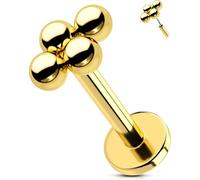 OUFER Body Piercing 16G/18G Labret Piercing Jewellery Threadless Helix Earrings Lip Stud Bars Titanium Tragus Conch Cartilage Flat Back Earrings 6/8mm