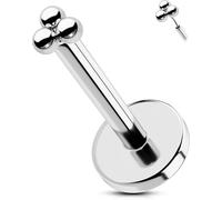 OUFER Body Piercing 16G/18G Labret Piercing Jewellery Threadless Helix Earrings Lip Stud Bars Titanium Tragus Conch Cartilage Flat Back Earrings 6/8mm