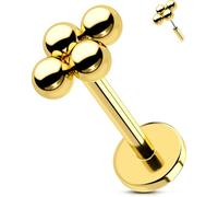 OUFER Body Piercing 16G/18G Labret Piercing Jewellery Threadless Helix Earrings Lip Stud Bars Titanium Tragus Conch Cartilage Flat Back Earrings 6/8mm