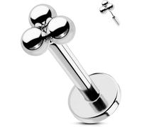OUFER Body Piercing 16G/18G Labret Piercing Jewellery Threadless Helix Earrings Lip Stud Bars Titanium Tragus Conch Cartilage Flat Back Earrings 6/8mm
