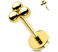 OUFER Body Piercing 16G/18G Labret Piercing Jewellery Threadless Helix Earrings Lip Stud Bars Titanium Tragus Conch Cartilage Flat Back Earrings 6/8mm