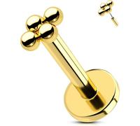 OUFER Body Piercing 16G/18G Labret Piercing Jewellery Threadless Helix Earrings Lip Stud Bars Titanium Tragus Conch Cartilage Flat Back Earrings 6/8mm