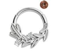 OUFER Body Piercing 16G 8/10mm Hinged Segment Ring Septum Cartilage Earring