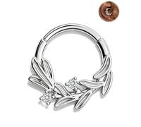 OUFER Body Piercing 16G 8/10mm Hinged Segment Ring Septum Cartilage Earring