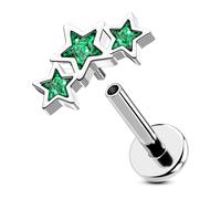 OUFER Body Piercing 16G Helix Piercing Jewelry 316L Surgical Steel Lip Studs Bars Curved Flat Back Earring Internally Threaded Helix Tragus Earrings Jewellery for Women