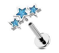 OUFER Body Piercing 16G Helix Piercing Jewelry 316L Surgical Steel Lip Studs Bars Curved Flat Back Earring Internally Threaded Helix Tragus Earrings Jewellery for Women