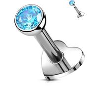 OUFER Body Piercing 16G Titanio internamente filettato Labret Stud Bar gioielli per labbro elice Tragus Conch Piercing 5/6/8/10/12mm Cartilagine orecchino Corpo Piercing Gioielli