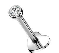 OUFER Body Piercing 18G Flat Back Earrings Titanium Lip Piercing Jewellery 5/6/8/10/12mm Helix Earrings Labret Medusa Nose Piercing Stud Bar