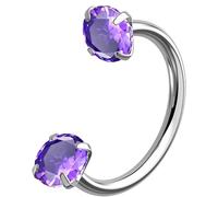 OUFER Body Piercing 18G Titanium Horseshoe Nose Ring Internally Threaded CZ Septum Piercing 6/7/8mm Cartilage Earring Piercing Jewelry for Nose Helix Tragus Lip