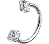 OUFER Body Piercing 18G Titanium Horseshoe Nose Ring Internally Threaded CZ Septum Piercing 6/7/8mm Cartilage Earring Piercing Jewelry for Nose Helix Tragus Lip