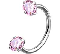 OUFER Body Piercing 18G Titanium Horseshoe Nose Ring Internally Threaded CZ Septum Piercing 6/7/8mm Cartilage Earring Piercing Jewelry for Nose Helix Tragus Lip