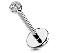 OUFER Body Piercing 5/6/8/10/12mm Lip Labret Stud Tragus Titanium Threadless Helix Cartilage Stud Bar Piercing Jewellery Push in Labret Piercing Lip Stud 20G Helix Piercing