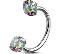 OUFER Body Piercing Anello per naso a ferro di cavallo, 20 g, piercing per narice gioielli in titanio anelli per setto nasale internamente elica trago Daith labbro sopracciglio orecchino piercing