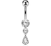 OUFER Body Piercing Barre dell'ombelico in titanio 14G internamente Anelli dell'ombelico Piercing dell'ombelico 10/12/14/16mm Barre dell'ombelico Piercing gioielli barre dell'ombelico donne