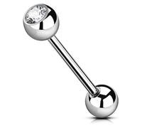 OUFER Body Piercing Barre per Lingua Gioielli in Titanio per Lingua 14G Barre per capezzoli Gioielli per capezzoli Tongue Nipple Piercings Barbell Jewellery