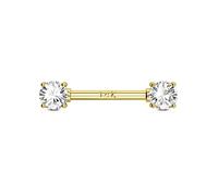 OUFER Body Piercing Barrette Capezzolo Anelli in Oro Giallo14K Piercing Capezzolo da 14G Gioielli per Capezzolo Piercing Capezzolo Barbell