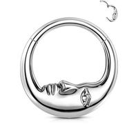 OUFER Body Piercing Helix Earring Hoops 16G Septum Piercing Jewellery 316L Stainless Steel Daith Tragus Piercing Rings Conch Snug Rook Cartilage Earring Hoop