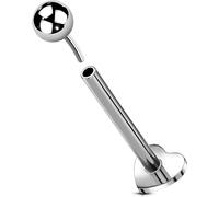 OUFER Body Piercing Helix Earrings 5/6/8/10/12mm Titanium Lip Piercings Threadless 16G Heart Back Flat Labret Piercing Jewellery Push in Tragus Lip Conch Stud Bar Cartilage Earrings