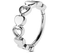 OUFER Body Piercing Helix Orecchini a Cerchio 16G Trago Piercing Gioielli in Acciaio Inox 316L Helix Daith Rook Conch Piercing Anello