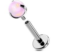 OUFER Body Piercing Internally Labret Piercing Jewellery 16G Lip Tragus Stud Bar 6/8mm Helix Tragus Conch Piercings Titanium Medusa Flat Back Earrings