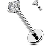 OUFER Body Piercing Labbro Piercing 6/8/10/12mm 18G Nose Stud Internally Helix Labret Piercing Jewellery Titano Conch Tragus lobe Earring Bars Flat Back Earrings