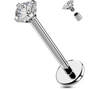 OUFER Body Piercing Labbro Piercing 6/8/10/12mm 18G Nose Stud Internally Helix Labret Piercing Jewellery Titano Conch Tragus lobe Earring Bars Flat Back Earrings