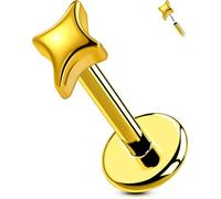 OUFER Body Piercing Labret Jewellery Titanium Labret Stud 16G/18G 6/8mm Threadless Lip Tragus Conch Earring Push in Helix Medusa Stud Cartilage Lobe Flat back Earring