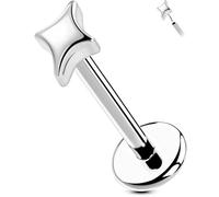 OUFER Body Piercing Labret Jewellery Titanium Labret Stud 16G/18G 6/8mm Threadless Lip Tragus Conch Earring Push in Helix Medusa Stud Cartilage Lobe Flat back Earring