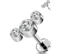 OUFER Body Piercing Labret Lip Piercings Jewellery Corporei Internally Thread Labret Piercing Labbro Gioielli di Piercing in Titanio Helix Tragus Conch Orecchino a Perno 16G Helix Lip Tragus Bar