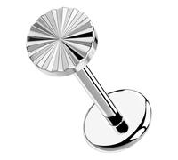 OUFER Body Piercing Labret Piercing Jewelry Titanium Helix Earrings 16G/18G/20G Flat Back Earring Push in Lip Nose Stud Nostril Piercing Threadless Tragus Conch Lobe Bar Jewellery 6mm