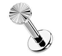 OUFER Body Piercing Labret Piercing Jewelry Titanium Helix Earrings 16G/18G/20G Flat Back Earring Push in Lip Nose Stud Nostril Piercing Threadless Tragus Conch Lobe Bar Jewellery 6mm