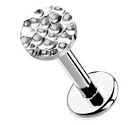 OUFER Body Piercing Labret Piercing Jewelry Titanium Helix Earrings 16G/18G/20G Flat Back Earring Push in Lip Nose Stud Nostril Piercing Threadless Tragus Conch Lobe Bar Jewellery 6mm