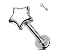 OUFER Body Piercing Lip Labret Bars Internally Helix Piercings Titanium Tragus Conch Earring 16G 8mm Labret Lip Stud Jewellery