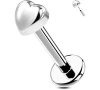 OUFER Body Piercing Lip Piercing Jewellery 18G/16G Labret Stud Titanium Helix Earrings Threadless Tragus Bar Push in 6/8mm Cartilage Flat Back Earring Conch Piercings Jewelry