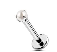 OUFER Body Piercing Lip Piercings Jewellery Threadless Labret Studs 16G Tragus Helix Studs Earrings Lip Labret Piercing Pearl Push in Cartilage Earrings