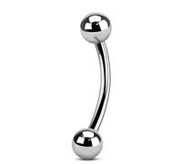 OUFER Body Piercing Ombelico Piercing Belly Bars Titano Internally 14G Navel Piercing Jewelry Navel Bar 10/12/14/16mm Curved Barbell Belly Piercings Jewellery Belly Button Ring Belly Button Bars
