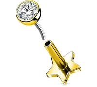 OUFER Body Piercing Oro Labret Stud Bar 16G Threadless Push in Lip Jewellery 5/6/8/10/12mm Helix Tragus Conch Cartilage Piercing Titanio Flat Back Orecchini Donne Uomini