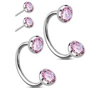 OUFER Body Piercing Piercing per naso a ferro di cavallo: 2 pezzi, in acciaio chirurgico 316L, 20 g, per donne e uomini, senza filo, per setto nasale, labbro, sopracciglio, elica, daith, orecchio