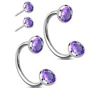 OUFER Body Piercing Piercing per naso a ferro di cavallo: 2 pezzi, in acciaio chirurgico 316L, 20 g, per donne e uomini, senza filo, per setto nasale, labbro, sopracciglio, elica, daith, orecchio