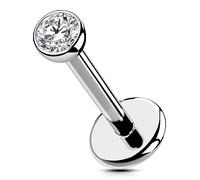 OUFER Body Piercing Push in Labret Piercing Stud Gioiello 18G 5/6/8/10/12mm Titanio Labret Stud Tragus Helix Cartilagine Stud Bar Piercing Gioiello