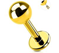 OUFER Body Piercing Push In Labret Piercing Stud Titanium Lip Bar 16G Helix Tragus Conch Earrings Jewellery Threadless Gold Flat Back Labret Lip Earrings