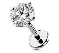 OUFER Body Piercing Push in Lip Stud 18G Helix Piercing Jewellery Titanium Labret Piercing Stud Threadlss Tragus Conch Lobe Piercing Stud Lip Labret Piercing Jewellery 12