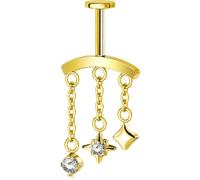 OUFER Body Piercing Push in Vertical Helix Earring Stainless Steel right