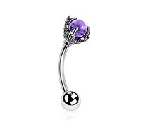 OUFER Body Piercing Rook Orecchini Piercing Barbell Curvo Sopracciglio Orecchio Piercing Rook Earrings Daith Eyebrow Rings 16G Rook Daith Piercing Jewellery
